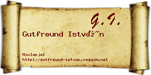 Gutfreund István névjegykártya